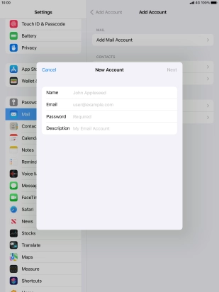 Press Name and key in the required sender name.