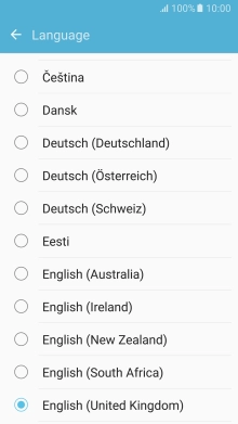 Press the required language.