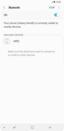 Press the required Bluetooth device and follow the instructions on the screen to pair the device with your phone. Press the required Bluetooth device and follow the instructions on the screen to pair the device with your phone.