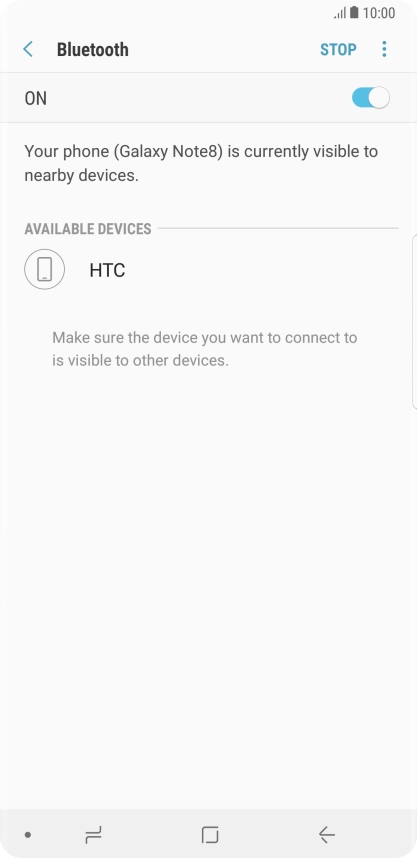 Press the required Bluetooth device and follow the instructions on the screen to pair the device with your phone. Press the required Bluetooth device and follow the instructions on the screen to pair the device with your phone.