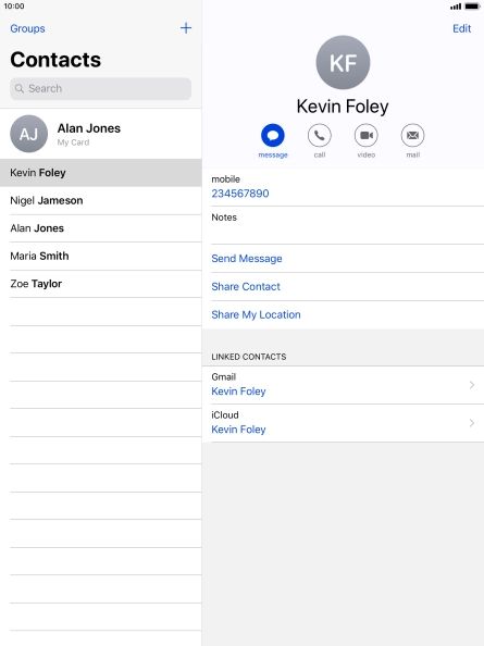 Press the new contact icon. Press the new contact icon.