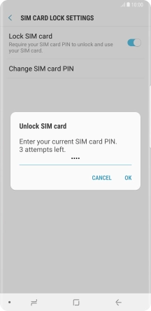 Key in your PIN and press OK.
