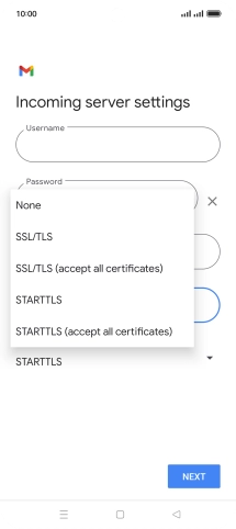 Press SSL/TLS. Press SSL/TLS.
