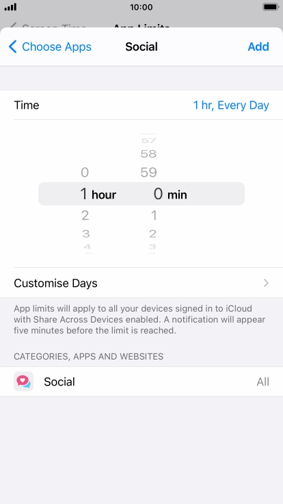 Press Customise Days. Press Customise Days.