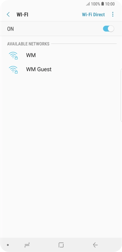 Press the required Wi-Fi network. Press the required Wi-Fi network.