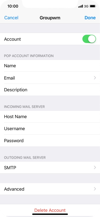 Press SMTP.