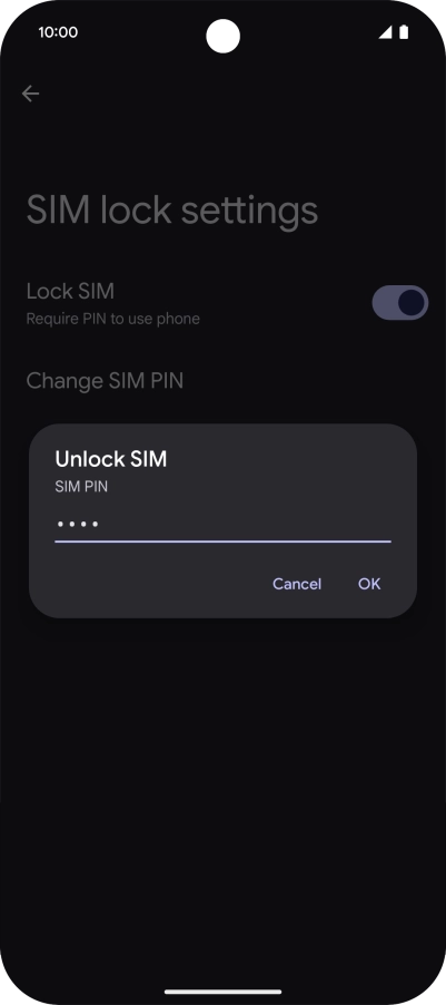 Key in your PIN and press OK. Key in your PIN and press OK.