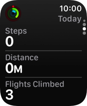 Slide your finger downwards to return to the overview with the coloured rings. Slide your finger downwards to return to the overview with the coloured rings.