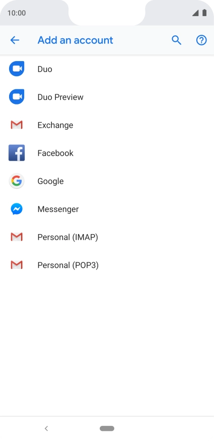 Press Google.