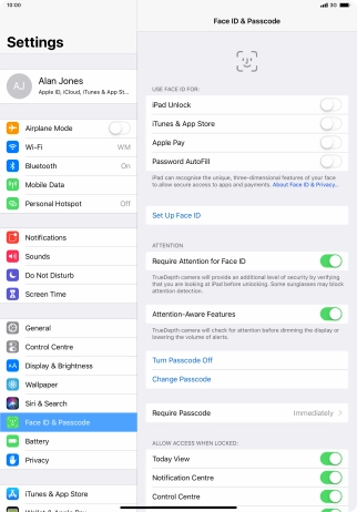 Press Turn Passcode Off and key in the lock code. Press Turn Passcode Off and key in the lock code.