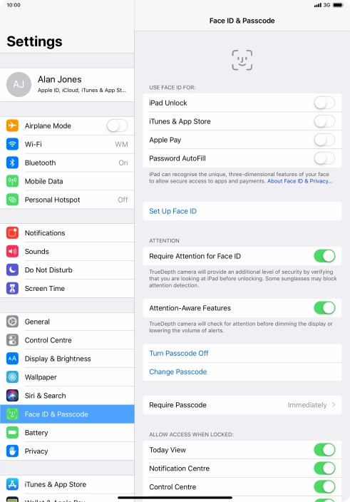 Press Turn Passcode Off and key in the lock code. Press Turn Passcode Off and key in the lock code.