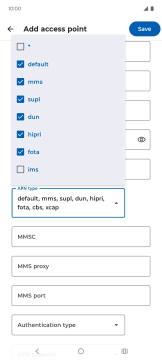 Press default to turn on the setting.
