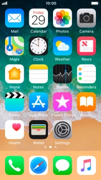 Press the message icon.