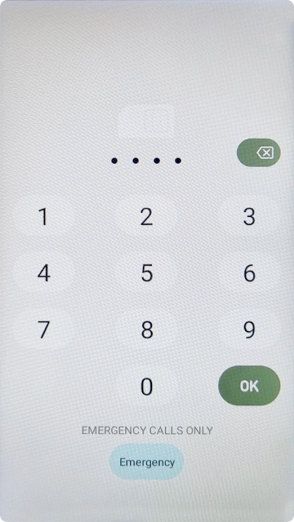 If your SIM is locked, key in your PIN and press arrow right.