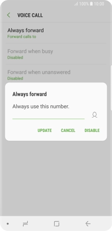 Press DISABLE.