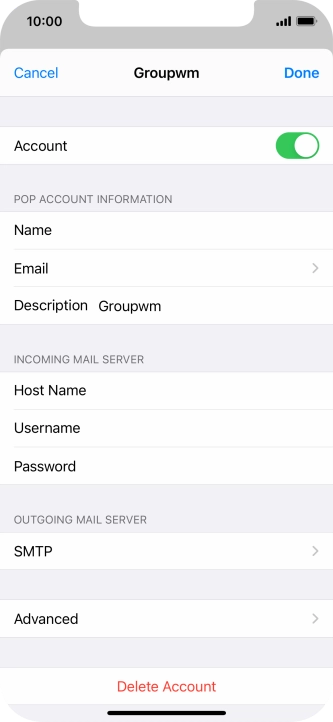 Press SMTP.