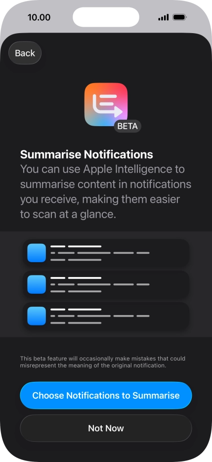 If you turn on the function, follow the instructions on the screen to select more settings.