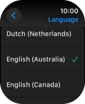 Press the required language. Press the required language.