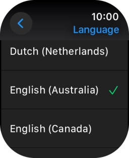 Press the required language. Press the required language.