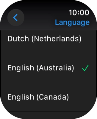 Press the required language. Press the required language.