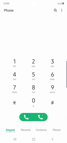 Press the menu icon.