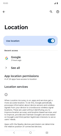Press App location permissions.