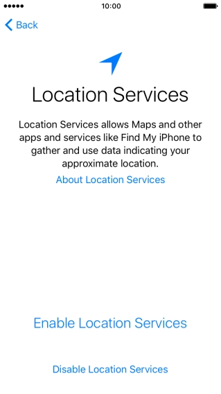 Press Enable Location Services to turn on the function.