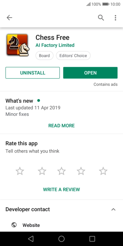 Press UNINSTALL.