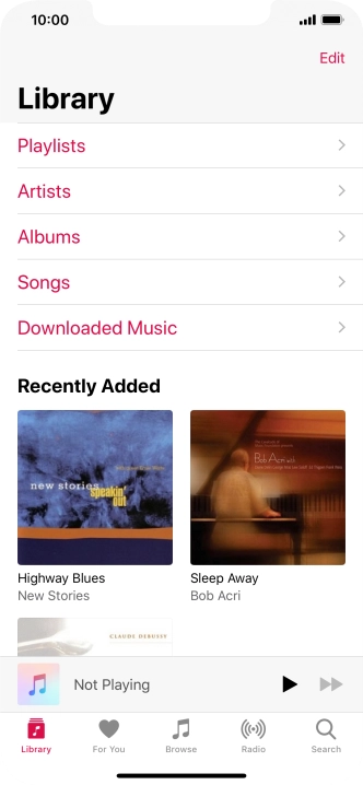 Press Playlists.
