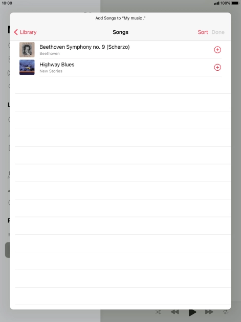 Go to the required category and press the required audio file.
