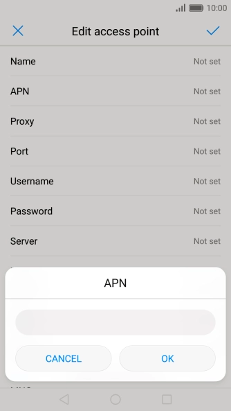 Key in live.vodafone.com and press OK.