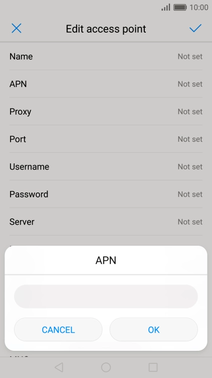 Key in live.vodafone.com and press OK.