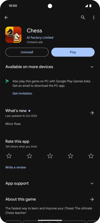 Press Uninstall.