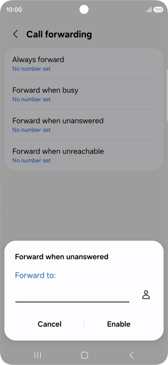 Key in +61414121121 and press Enable.