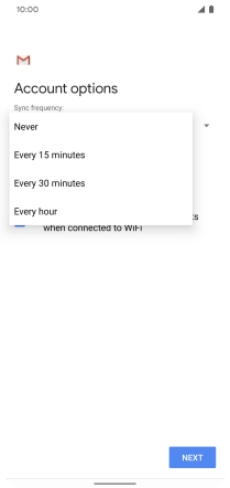 Press the required setting. Press the required setting.