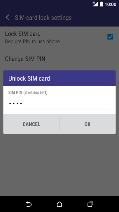 Key in your PIN and press OK.