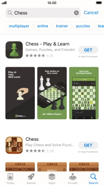Press the required app. Press the required app.