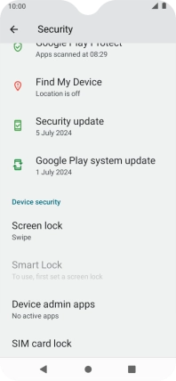 Press Screen lock.