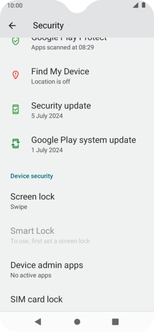 Press Screen lock.