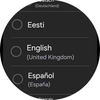 Press the required language. Press the required language.