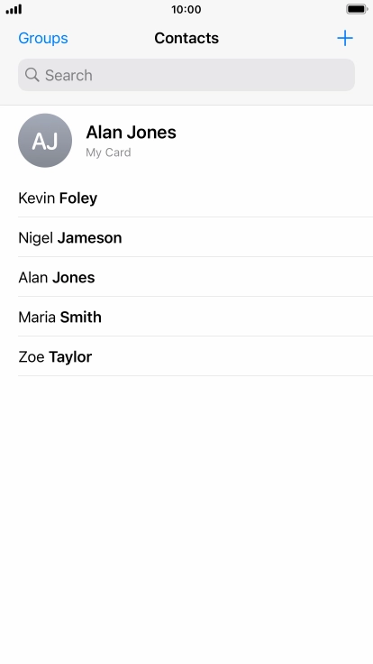 Press the new contact icon. Press the new contact icon.