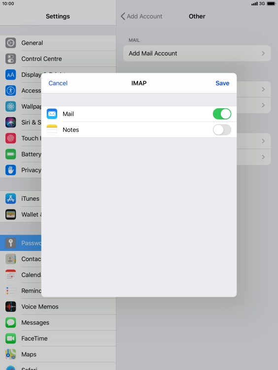 Press Save. Your email account has now been set up. To select more settings for incoming and outgoing server, proceed with the following steps. Press Save. Your email account has now been set up. To select more settings for incoming and outgoing server, proceed with the following steps.