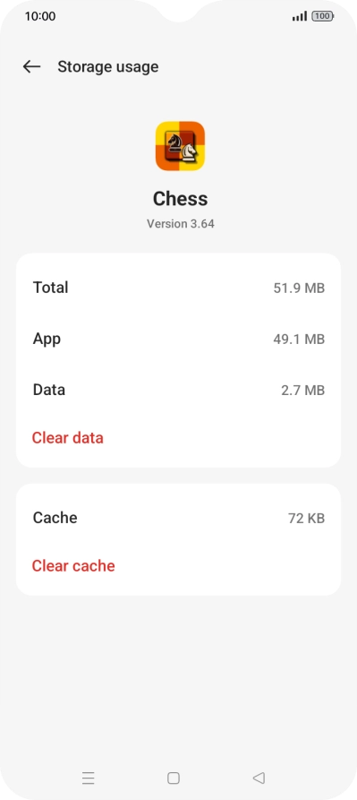 Press Clear cache.