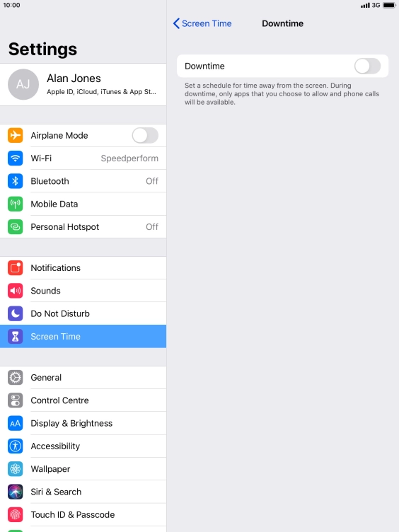 Press the indicator next to 
