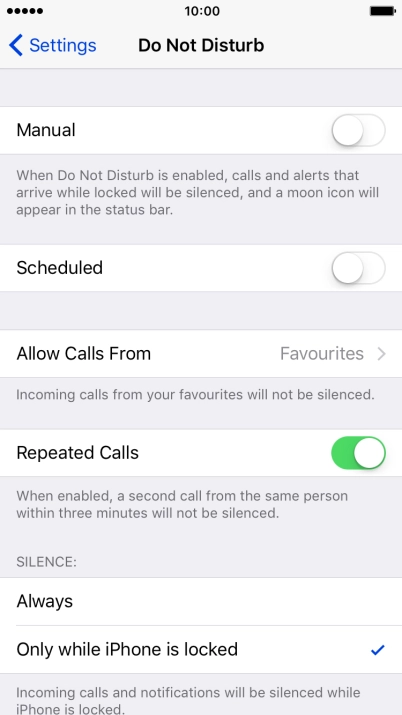 Press the indicator next to 