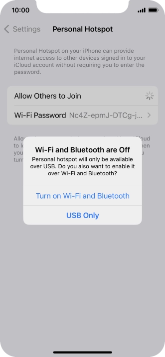 If Wi-Fi is turned off, press Turn on Wi-Fi and Bluetooth.