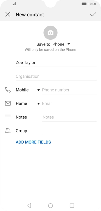 Press Phone number and key in the required phone number. Press Phone number and key in the required phone number.