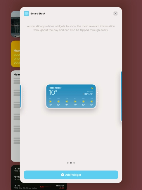 Press Add Widget.