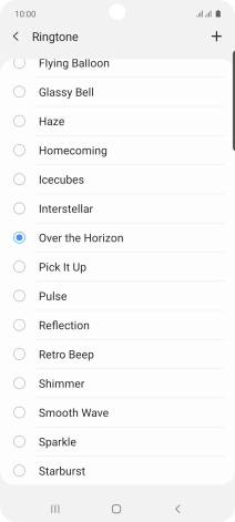 Press the add ring tone icon. Press the add ring tone icon.