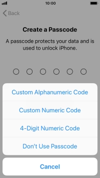 Follow the instructions on the screen to turn on use of phone lock code or press Don't Use Passcode. Follow the instructions on the screen to turn on use of phone lock code or press Don't Use Passcode.